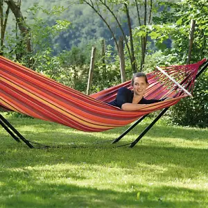 Amazonas Beach Single Hammock & Stand Set