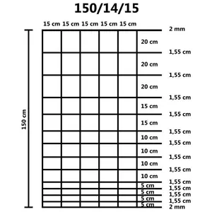 Garden Fence Galvanised Steel Silver 50m x 1m