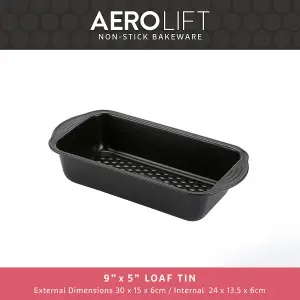 Prestige Aerolift Black Carbon Steel Dishwasher and Freezer Safe Non-Stick Baking Pan Set Pack of 4