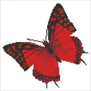 FLUTTERBY RED - Diamond Painting Kit: Flutterby Red - Diamond Dotz