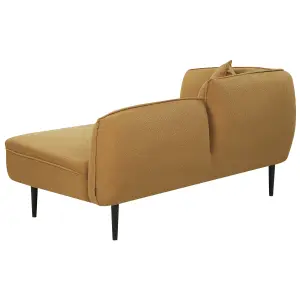 Left Hand Boucle Chaise Lounge Mustard CHEVANNES