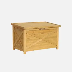 sweeek. Wooden storage box Alysse Natural 80x48x50 cm