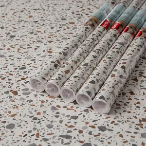 d-c-fix Stone Terrazzo Self Adhesive Vinyl Wrap Film for Kitchen Worktops and Furniture 2m(L) 67.5cm(W) pack of 5 rolls