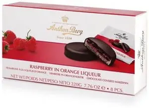 Anthon Berg Raspberry & Orange Marzipan Chocolates 220G Chocolate Dark Chocolate