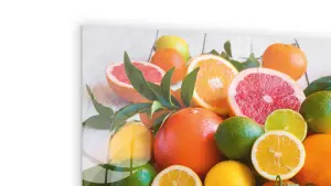 ALLboards Magnetic Glass Board CITRUS LEMON ORANGE LIME 60x40cm Print Wall Decorative Wall Picture Dry-erase Board