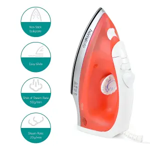 HomeLife 'Ripple' 1200w Steam Iron - Non-Stick Soleplate