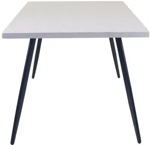 Dunelm Zuri 6 Seater Rectangular Dining Table, Grey Concrete Effect, Industrial