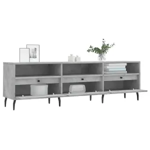 Berkfield TV Cabinet Concrete Grey 150x30x44.5 cm Engineered Wood