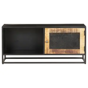 Berkfield TV Cabinet 90x30x40 cm Rough Mango Wood