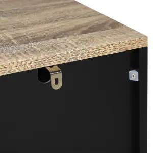 Beliani Modern 4 Drawer Chest Black WALPI