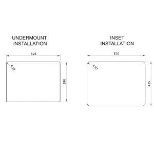 Rangemaster Rustique White Ceramic 1.5 Bowl Sink 430mm x 557mm