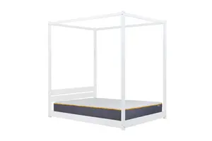 Birlea Darwin Four Poster King Bed White