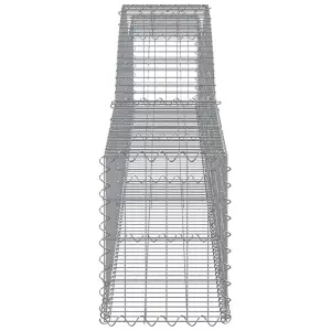 Berkfield Arched Gabion Basket 400x30x40/60 cm Galvanised Iron