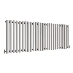 Horizontal White Single Oval Panel Radiator (H)600mm x (W)1593mm, 5582 BTU.