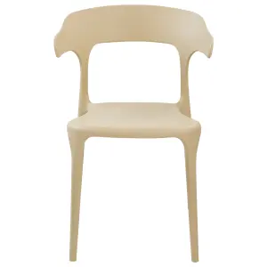 Set of 8 Dining Chairs GUBBIO Sand Beige