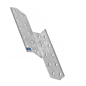 Pack of 10 - Heavy 2mm Duty Galvanised Right Truss Clip - Truss Connector - Rafter Connector Bracket - Angle Bracket 170x32mm