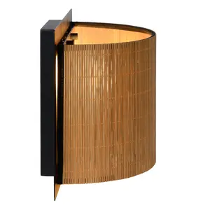 Lucide Magius Scandinavian Wall Light - 1xE27 - Light Wood