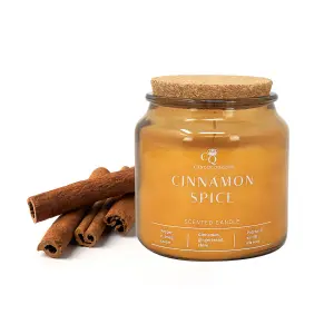 Scented Candle Queen 390g Jar Cinnamon Spice Aromatherapy Fragrance Single Wick