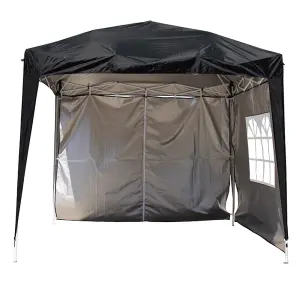 SunDaze Black Side Panel with Zipper for 3x3M Pop Up Gazebo Tent 1 Piece