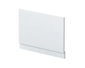 800mm Straight Reversible Bath End Panel & Plinth - Satin White