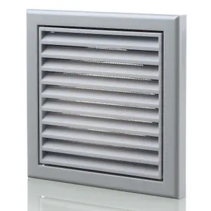 Plastic Fixed Blade Grille - 150mm Light Grey