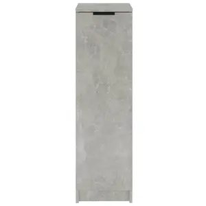 Berkfield Shoe Cabinet Concrete Grey 30x35x100 cm Engineered Wood