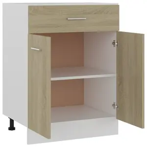 Berita Drawer Bottom Cabinet 60x46x81,5 cm Engineered Wood Sonoma Oak