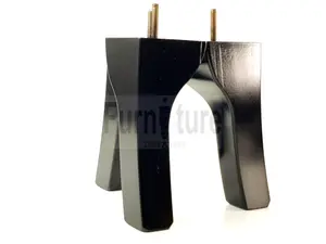 4 Black Solid Wood Furniture Legs Settee Feet 180mm High Sofa Chair Bed M8 SOF3208