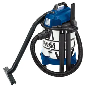 Draper 230V Wet & Dry Vacuum Cleaner with Stainless Steel Tank, 20L, 1250W 13785