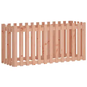 Berkfield Garden Raised Bed with Fence Design 150x50x70 cm Solid Wood Douglas