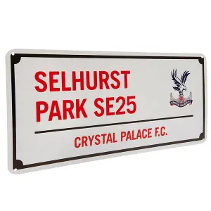 Crystal Palace FC Selhurst Park SE25 Plaque White/Red (One Size)