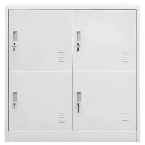 Berkfield Locker Cabinets 5 pcs Light Grey 90x45x92.5 cm Steel