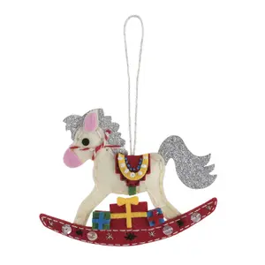 FELT KIT R/HORSE - Felt Decoration Kit: Christmas: Rocking Horse - Trimits