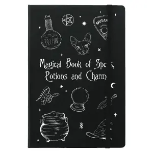 Grindstore Magical Book Of Spells A5 Notebook Black/White (A5)