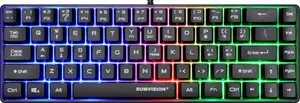 PC Gaming Keyboards SUMVISION SEEKER DESTROYER 60% Percent Pro Gaming Keyboard Wired USB Mini Compact Backlit Mechanical Feel Apple Mac Windows 11