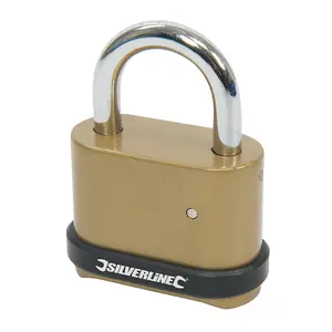 50mm 4 Digit Combination Padlock ZINC ALLOY & Hardened Steel 7mm Shackle Lock