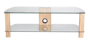 Century TV-Stand Light Oak/Glass ADCE1200-LO