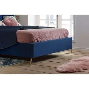 Birlea Lottie Double Ottoman Bed Midnight Blue