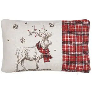 Set of 2 Cushions SVEN 30 x 50 cm Animal Red