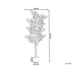 Beliani Artificial Plant FICUS Green