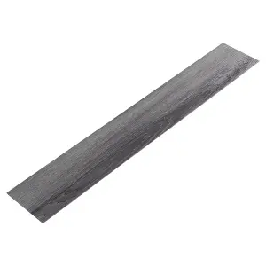 36 Pcs Peel and Stick Flooring Tile Waterproof Self Adhesive Plank Wood Grain Effect PVC Flooring Dark Grey