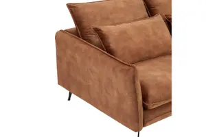 Waterloo 3 Seater Velvet Sofa, rustic Orange Velvet