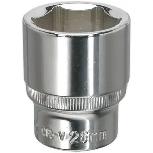 26mm Chrome Vanadium Forged Steel Drive Socket for 1/2" Square Drive