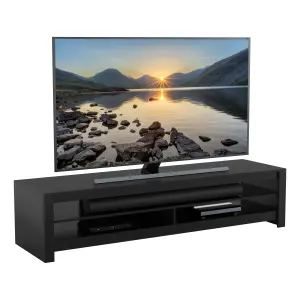 AVF Calibre 1.8m TV Stand, for TVs up to 85" - Black Oak