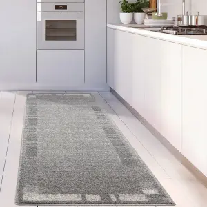 Ephesus Collection Modern Rugs Grey Cream 7438GC