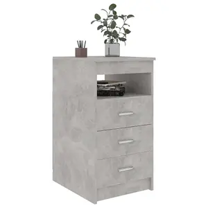 Berkfield Drawer Cabinet Concrete Grey 40x50x76 cm Engineered Wood