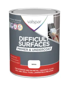 Valspar Difficult Surfaces White Primer & undercoat, 750ml