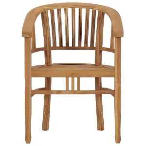 Berkfield Garden Chairs 2 pcs Solid Teak Wood