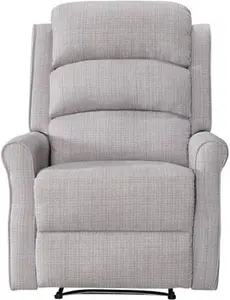 Kyoto Ernest Recliner Chair Manual, Textured Weave, Country, Natural, Fabric/Textured Weave Fabric