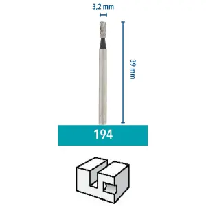 Dremel 3.2mm Steel High speed cutter, Pack of 2